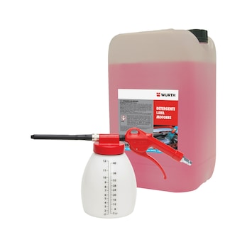 Conjunto Detergente lava motores e pistola de espuma em PVC