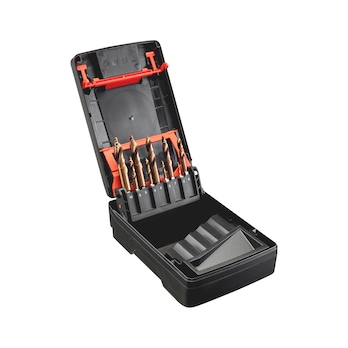 Spiralbohrer Sortiment SMART STEP EU+ HSCo nanoProtect Sechskant für Bohr- und Tangentialschlagschrauber 9-tlg.