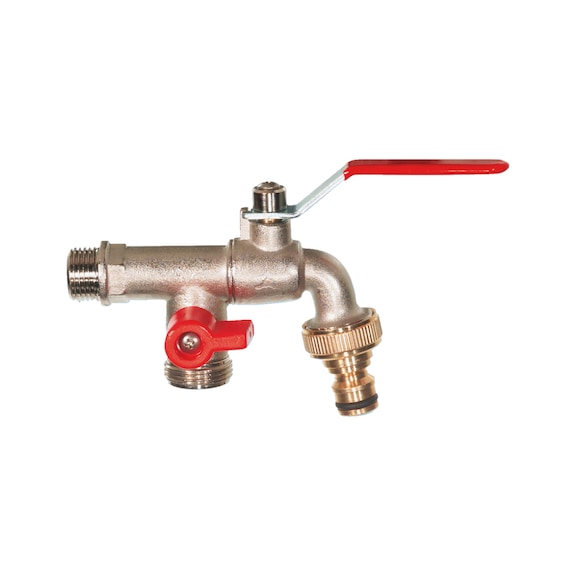 Rubinetto con presa supplementare