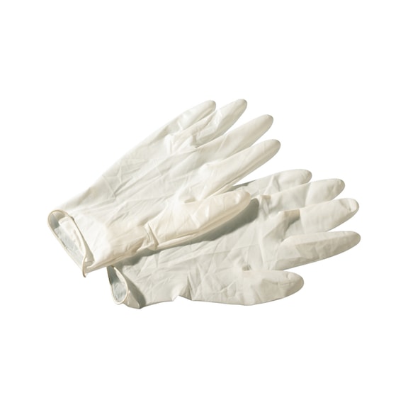 Guanto monouso in lattice senza polvere