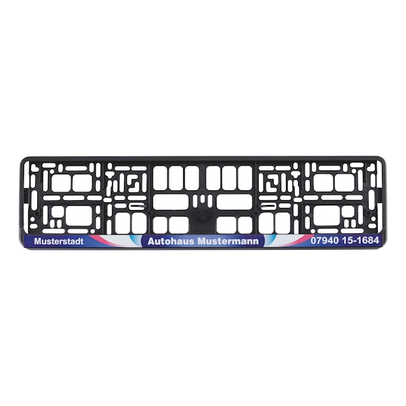 Number plate holder, Basixx completely printed - NPH-COMPL-PLT/STR-DIGITAL-BASIXX-520MM