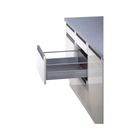 Zestaw element&oacute;w szuflady DWD XP Cichy domyk - SZUFLADA-DWD-40KG-ANTRAC-500MM-RELING-PR