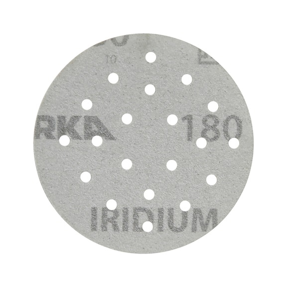 Disque de papier abrasif sec Mirka Iridium - SANDDISC-MIRKA-246JU05018-77MM-20L-180