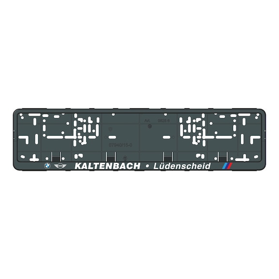 Support de plaque d'immatriculation Klapp-Fix Plus imprimé - NPH-PRNT-(KLAPPFIX-PLUS)-4COL-520MM
