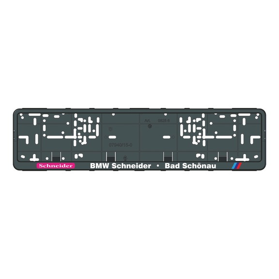 Kennzeichenbefestigung Klapp-Fix plus bedruckt - KSB-BEDR-(KLAPPFIX-PLUS)-5FARB-520MM