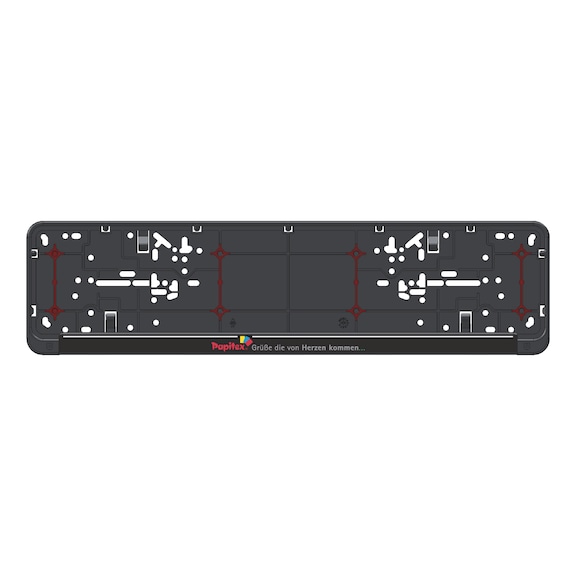 Complete printed Twin-Fixx number plate holder - NPH-COMPL-PLT/STR-6COL-TWINFIXX-520MM