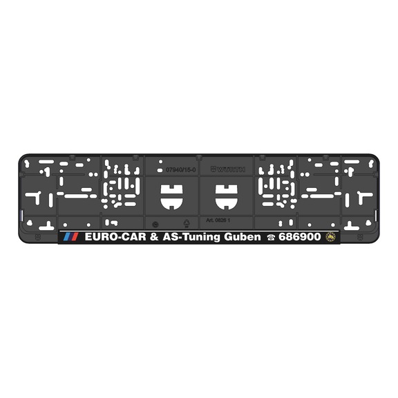 Kennzeichenbefestigung Classic komplett bedruckt - KSB-KOMPL-PL/LST-5FARB-CLASSIC-520MM