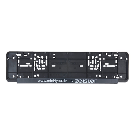 Complete printed Classic number plate holder - NPH-COMPL-PLT/STR-1COL-CLASSIC-460MM