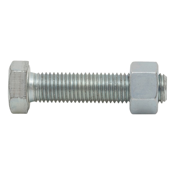 Bullone esagonale con filetto intero, ASSIEME SB, DIN EN 15048-1 - VITE-ISO4017-8.8-C/DADO-(A2K)-M10X60
