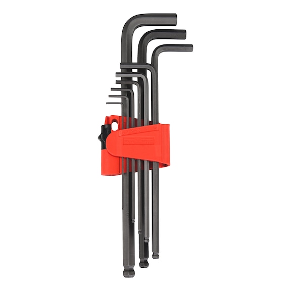 Assortment of Allen keys for hexagon sockets - ALLENKEY-SET-POWERDRIV-9PCS