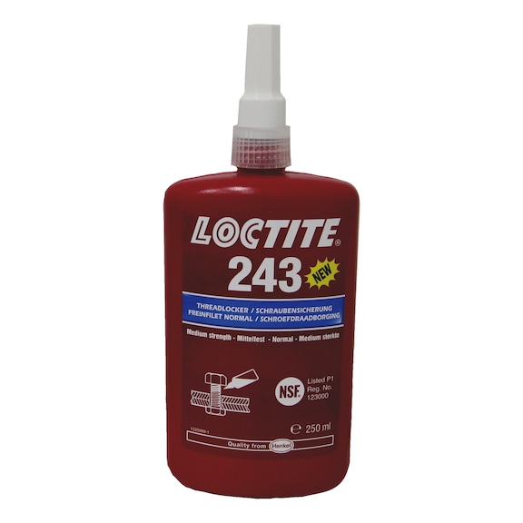 Középerős csavarrögzítő, Loctite 243 - SCRRTNR-MED.-LOCT243-250ML-DE-EN-FR-NL