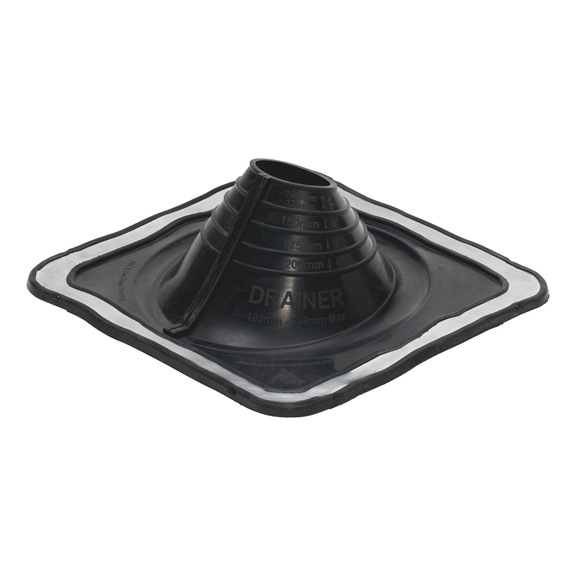 Pipe sleeve 25° made from weather-resistant EDPM with integrated aluminium frame - PIPSLEV-25DGR-(100-200MM)