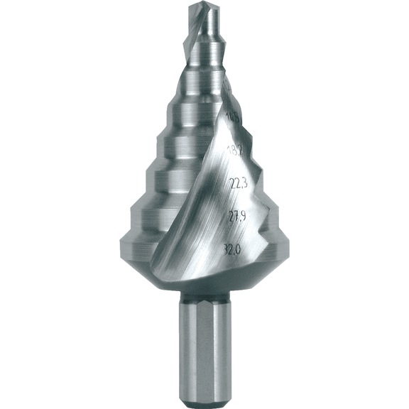 Foret &eacute;tag&eacute;, spiral&eacute; - TWSTSTEPDRILL-RUKO-101057-HSS-D6-32
