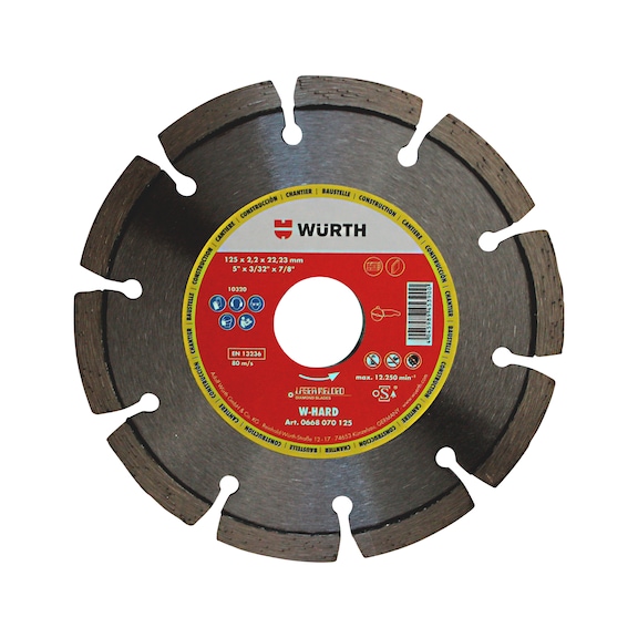 Disque diamant&eacute; rainureuse W-Hard - DISQ.DIAM.TRONC.RAIN. BETON &Oslash;125MM