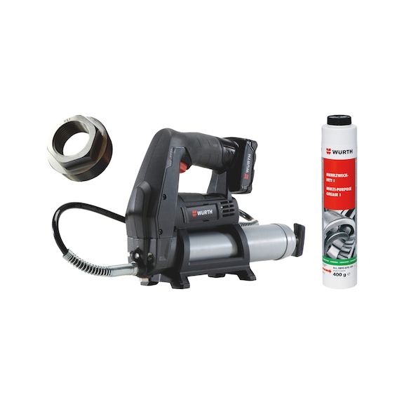 Cordless grease gun FP12-A set 38 pieces - BATTERY-LUBRICANT-SET