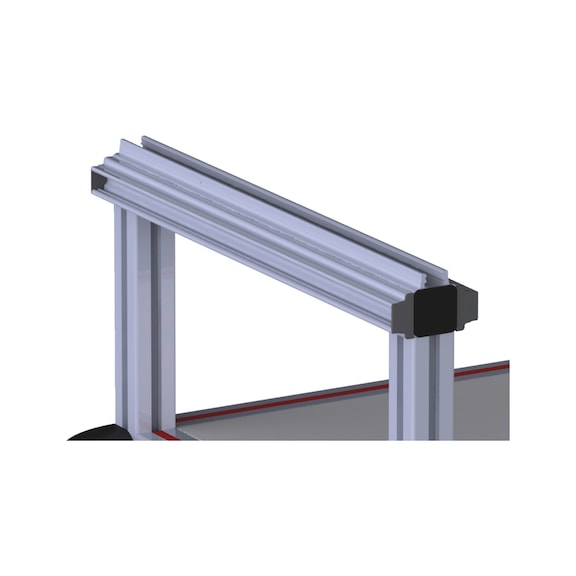CLIP-O-FLEX® rail for picking trolley - WAPS-COF-PLANE-F-COMMI-WAGON-FRONT