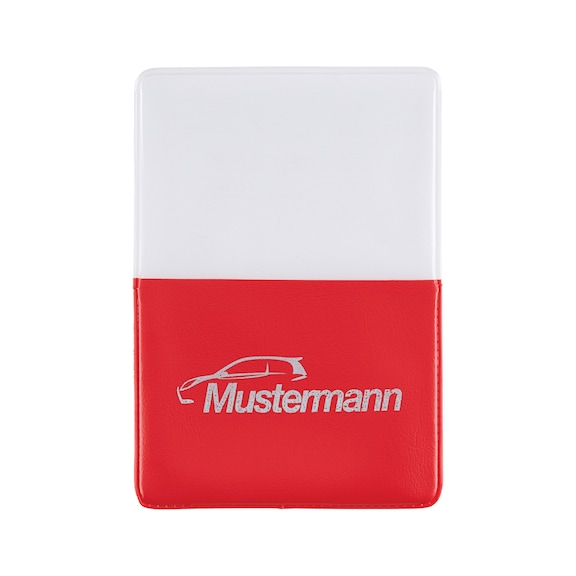 KFZ-Scheinmappe Steckhülle mit Strukturklarsichtfolie - MAPPE-BEDR-STECKHUELLE-KST-ROT-1FBG
