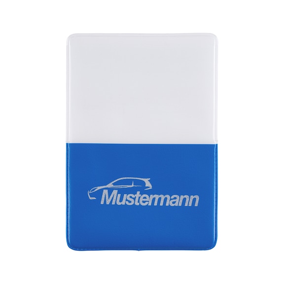 KFZ-Scheinmappe Steckh&uuml;lle mit Strukturklarsichtfolie - MAPPE-BEDR-STECKHUELLE-KST-BLAU-1FBG