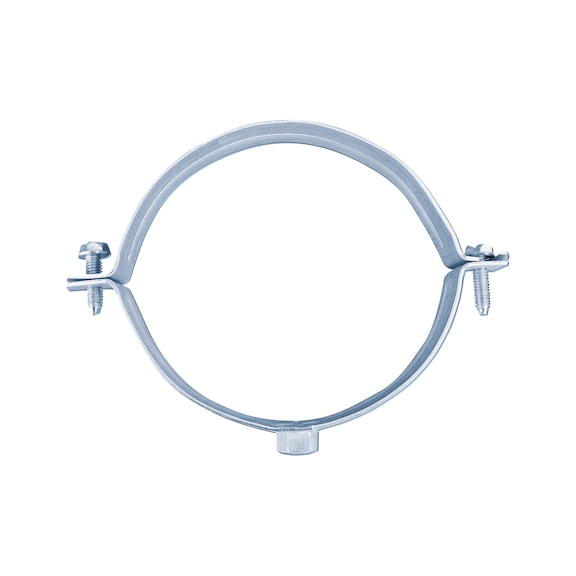 Pipe clamp without rubber for drainage pipes - PIPCLMP-DRAINAGE-ST-(ZN)-M8-D90