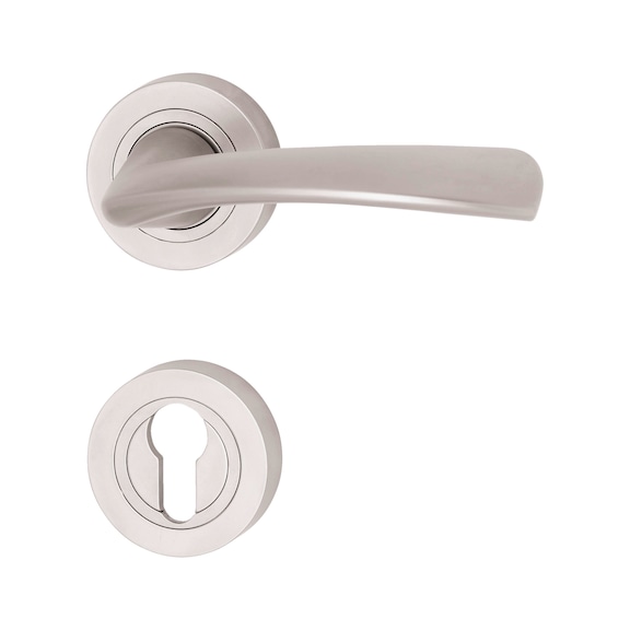 Poignée de porte ZD 41, béquille double sur rosace - TD-ZD41-ROS-PZ-(VN)-MATT