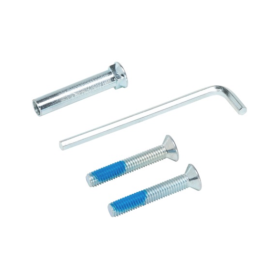Mounting set For short plate fittings - MNT-SET-F.DRFRN-ST-ZN-38-45