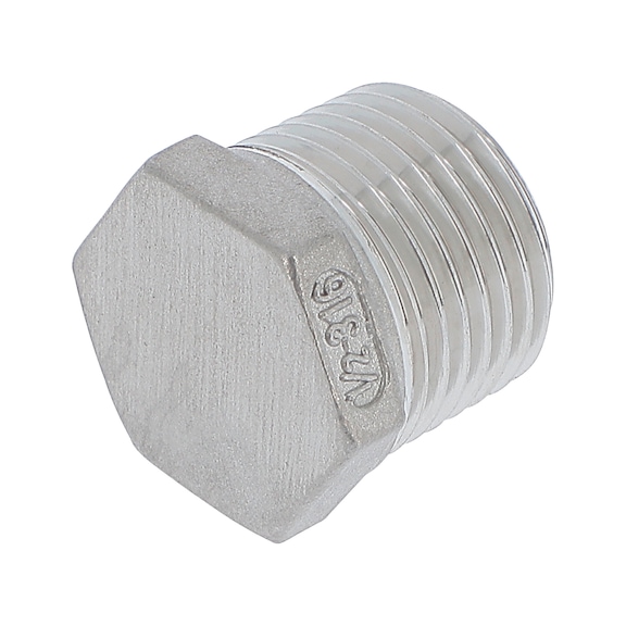 Bouchon mâle à tête hexagonale inox A4 - 1