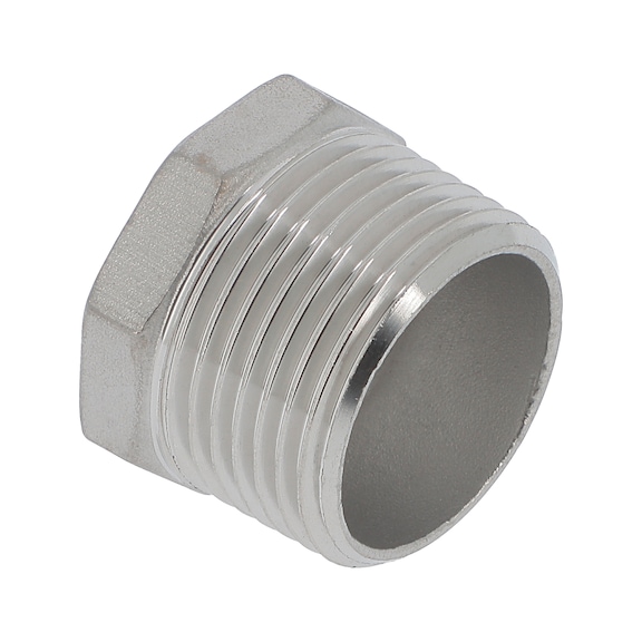 Male-female reducing nipple, A4 stainless steel - THRREDR-MAL-FEM-(DN25-15)-L28