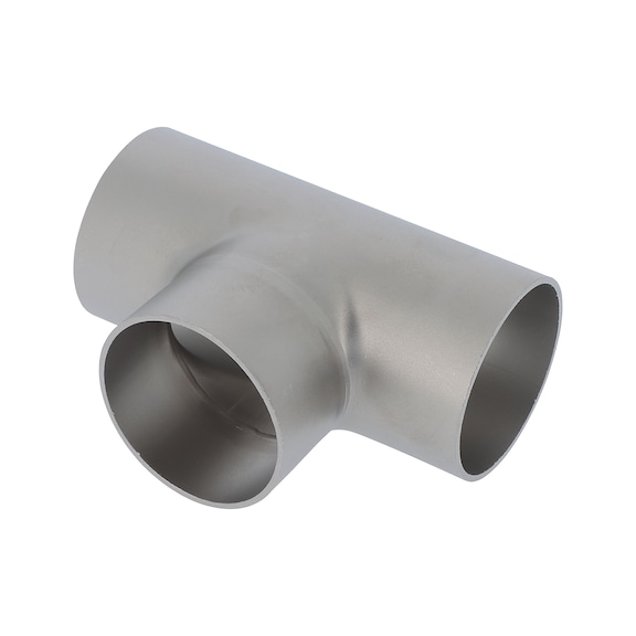 Té égal à souder avec manchette inox norme ISO - 1