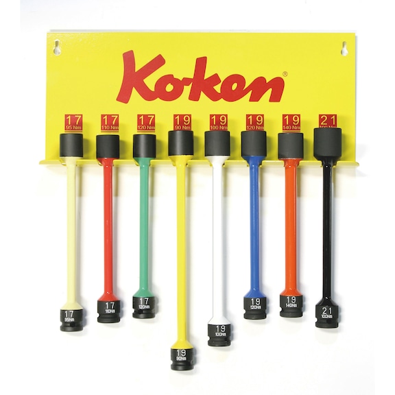 Torque limiting extension bar set, 1/2-inch driver - IMPSKT-1/2IN-SET-120NM-259MM