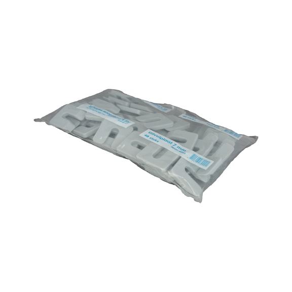 Unterlegplatten, geschlitzt - ABSTMNTGCLIP-KST-GRAU-50X50X7-34607