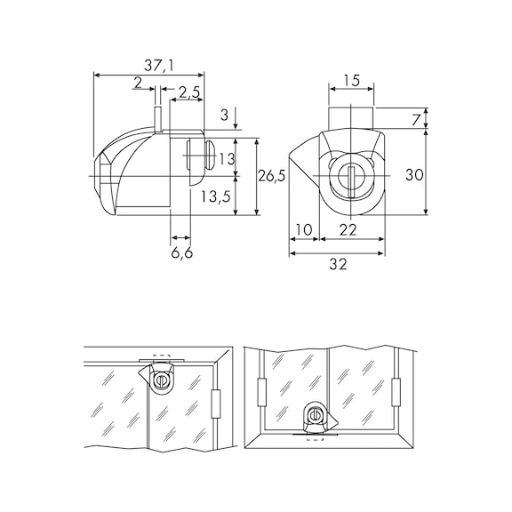 Cilindretto Serratura Anteriore Per FORD FIESTA, KA, COURIER - Con 2 Chiavi - Foto 3