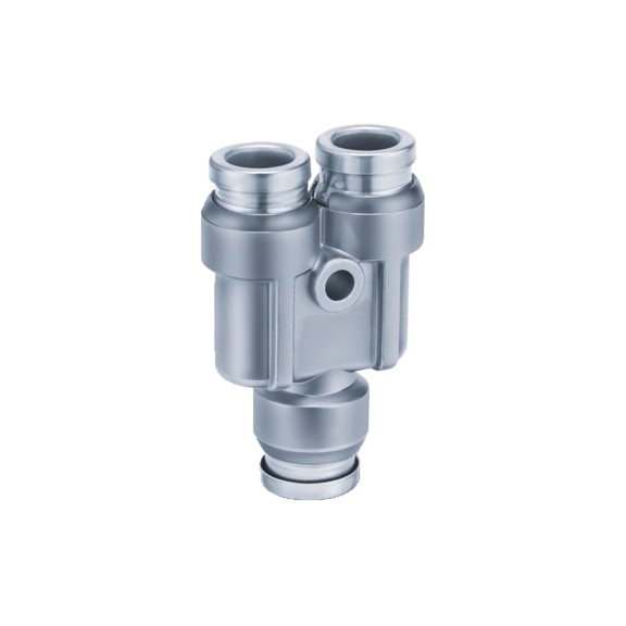 Y-shaped plug-in branch  Brass