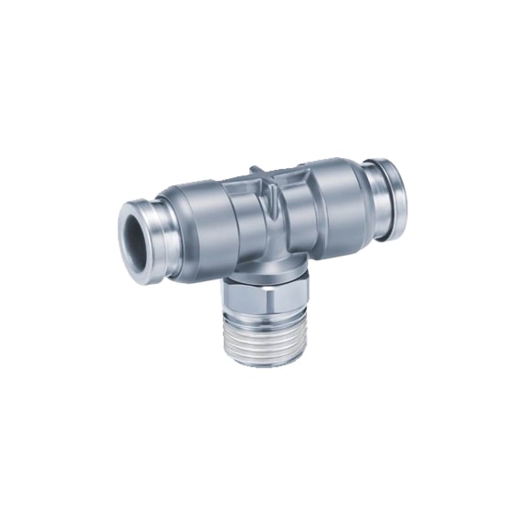 T şekilli geçmeli vida bağlantısı, pirinç