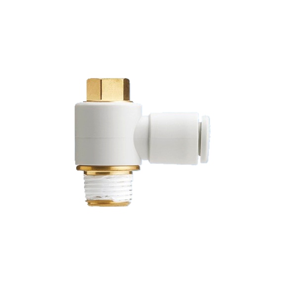 Screw-in angle, swivels 360&deg; hexagon drive  Plastic