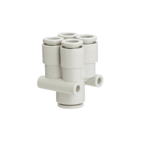 Y-shaped plug-in branch 4-way  Plastic