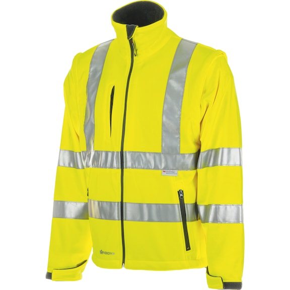 High-visibility softshell jacket - SOFTSHELL WARNSCHUTZ GELB GR.XL