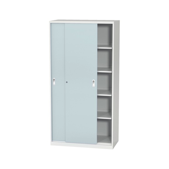 Armoire à porte coulissante PRO - SLIDDRCAB-ST21-RAL7035