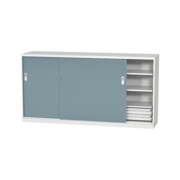 Sliding door cabinet PRO - SLIDDRCAB-ST31-RAL7042