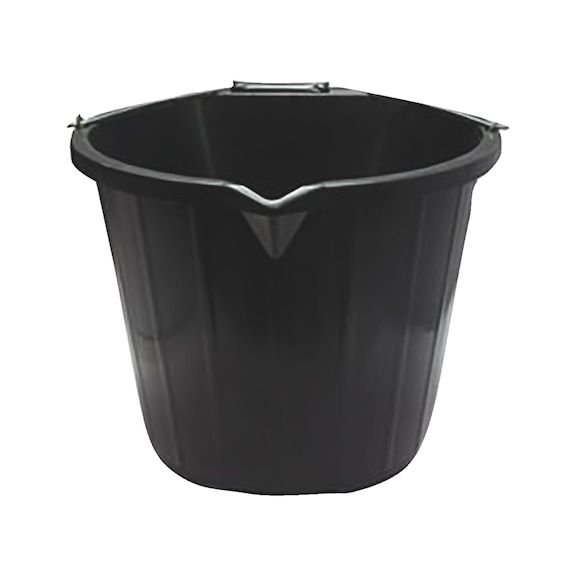 Construction tub, construction site mate - INDUSTRIAL BUCKET WITH POURING LIPS 14L