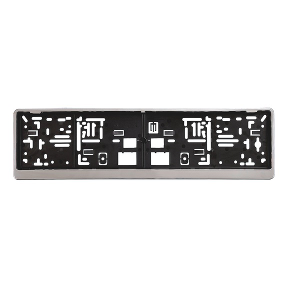 Number plate holder with chrome frame - NPH-UNPRNT-COMPLETE-(CR)-536MM