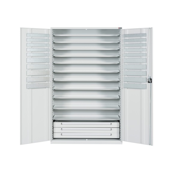Armoire pour bo&icirc;tes de stockage PRO - WNGDRCAB-STRG-PRO-FB14-RAL7035