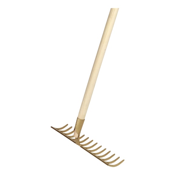 Gravel rake with shaft, lightweight design - GRAVLRAKE-ST-14BEAKS