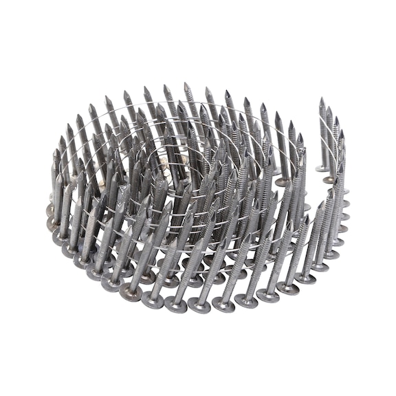 Çatı kapl.çivisi,pasl.çlk.A2, yiv., tel şeritli