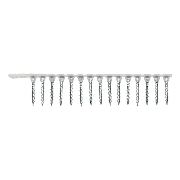 Collated screws, double thread blue galvanised  - SCR-DRYWL-DBTHR-H2-(A2K)-BELT-3,9X28