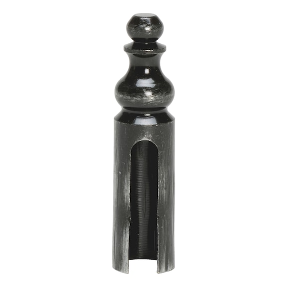 Cover cap with decorative head for 3D hinges with 2 bolts on the frame section - CAP-(F.HNGE-3D)-BRS-BLCK-D20MM