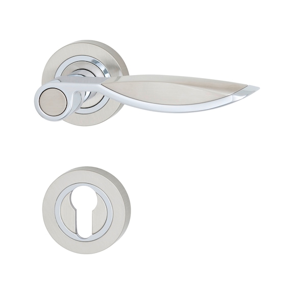 Türdrücker ZD 46, Rosettengarnitur - TD-ZD-46-ROS-PZ-(A2-OPTIK)-(CR)-POL