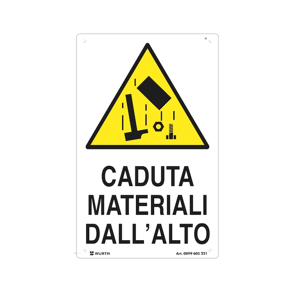 Warning sign for construction sites