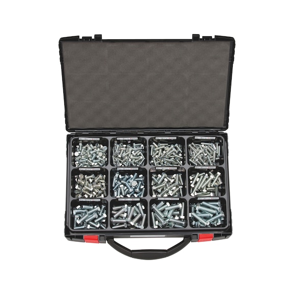 Hexagonal bolt, thread to head, assortment