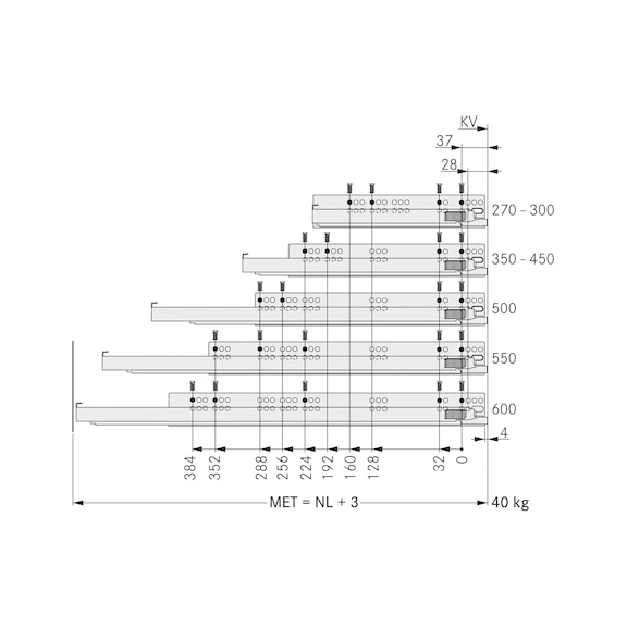 Vionaro H89 frame clear shape and 13 mm thin design - FRMSYS-VION-H89-GRAPHIT-NL500MM