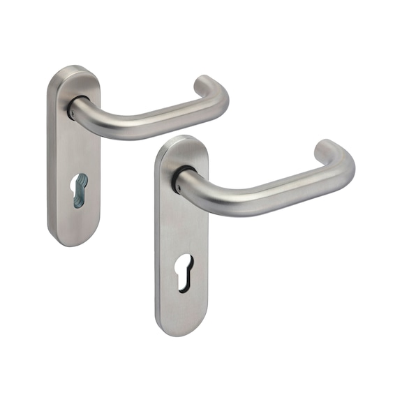 Edelstahl-Schutzbeschlag S 22 - SBS-A2-S22/FS-ES1-DD-PZ-72-14-MATT